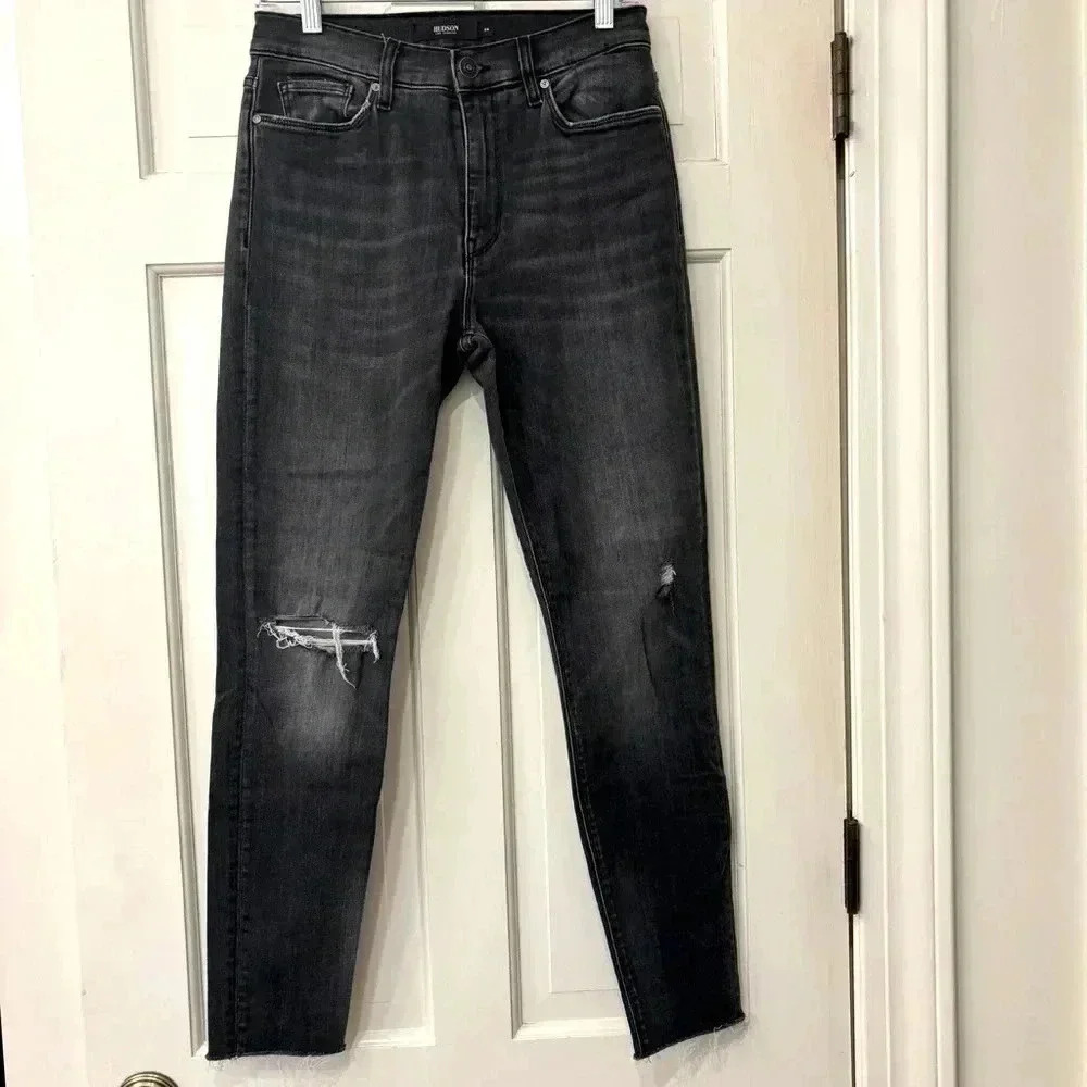 Hudson Jeans Barbara Super Skinny in gray/Black